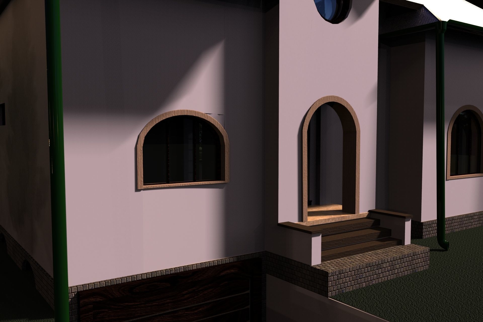 FarmHouse house with roof 3D model_18