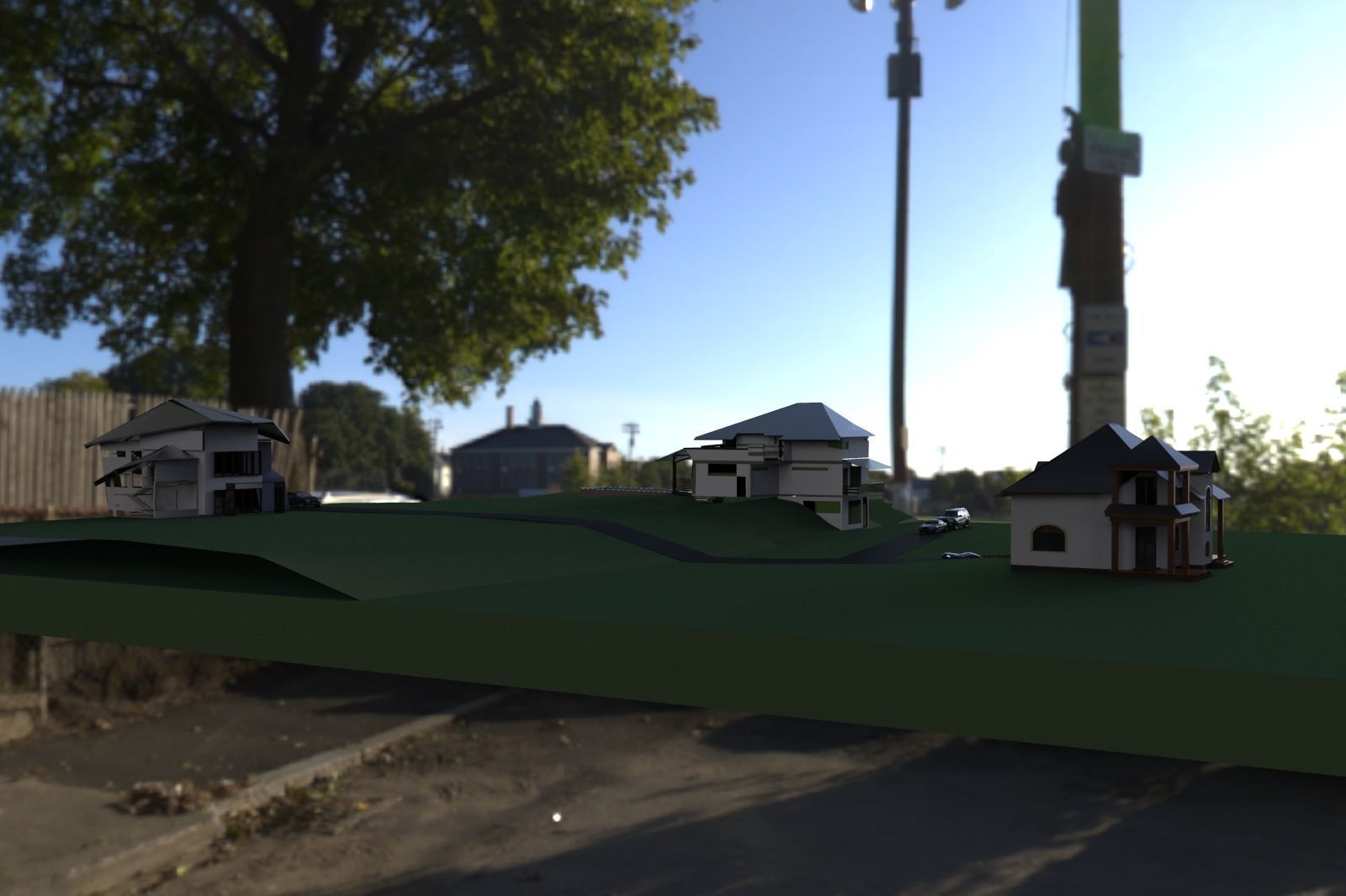 FarmHouse house with roof 3D model_37
