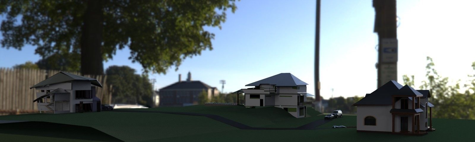 FarmHouse house with roof 3D model_36