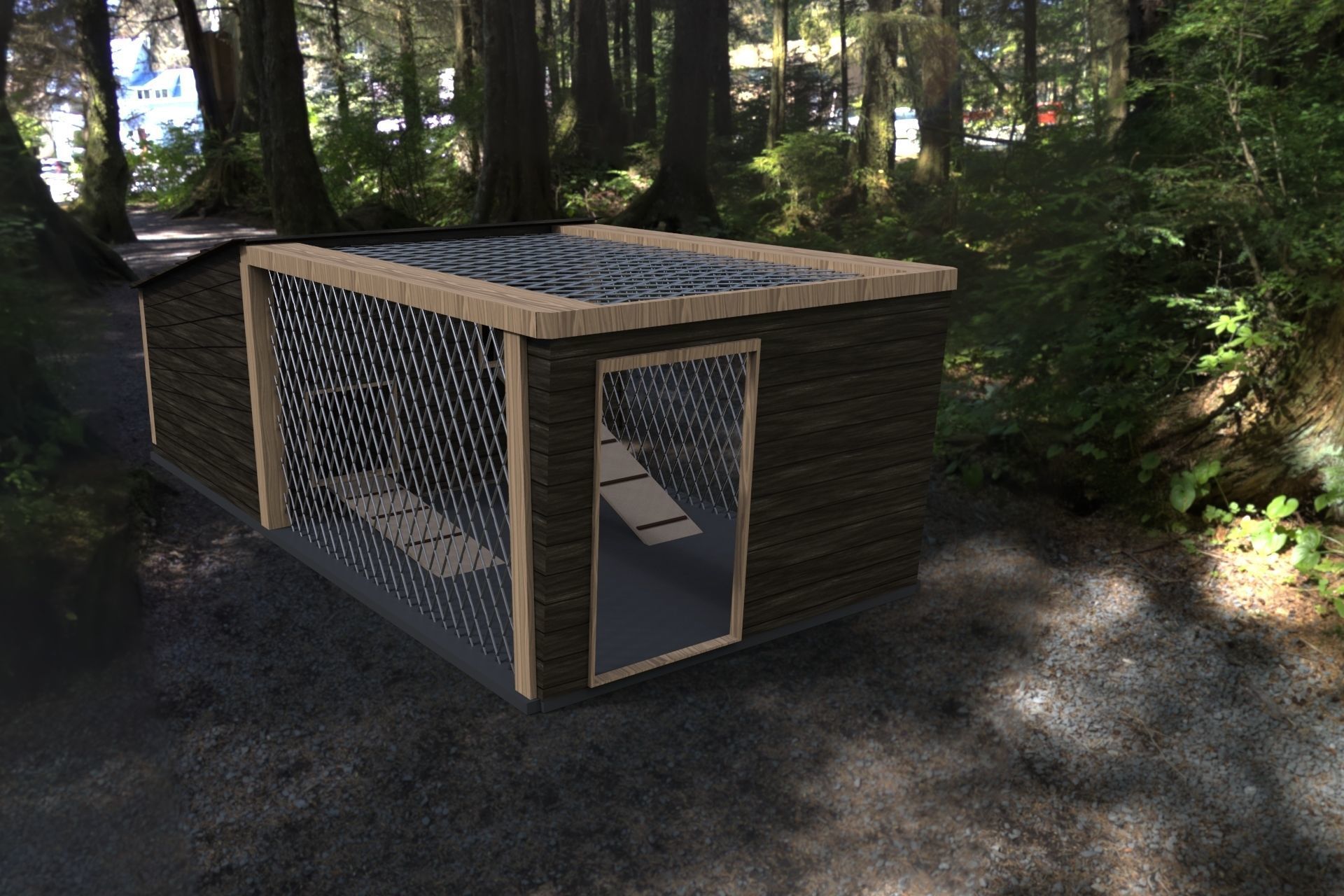 Chicken House Chicken Coop 3D model_10