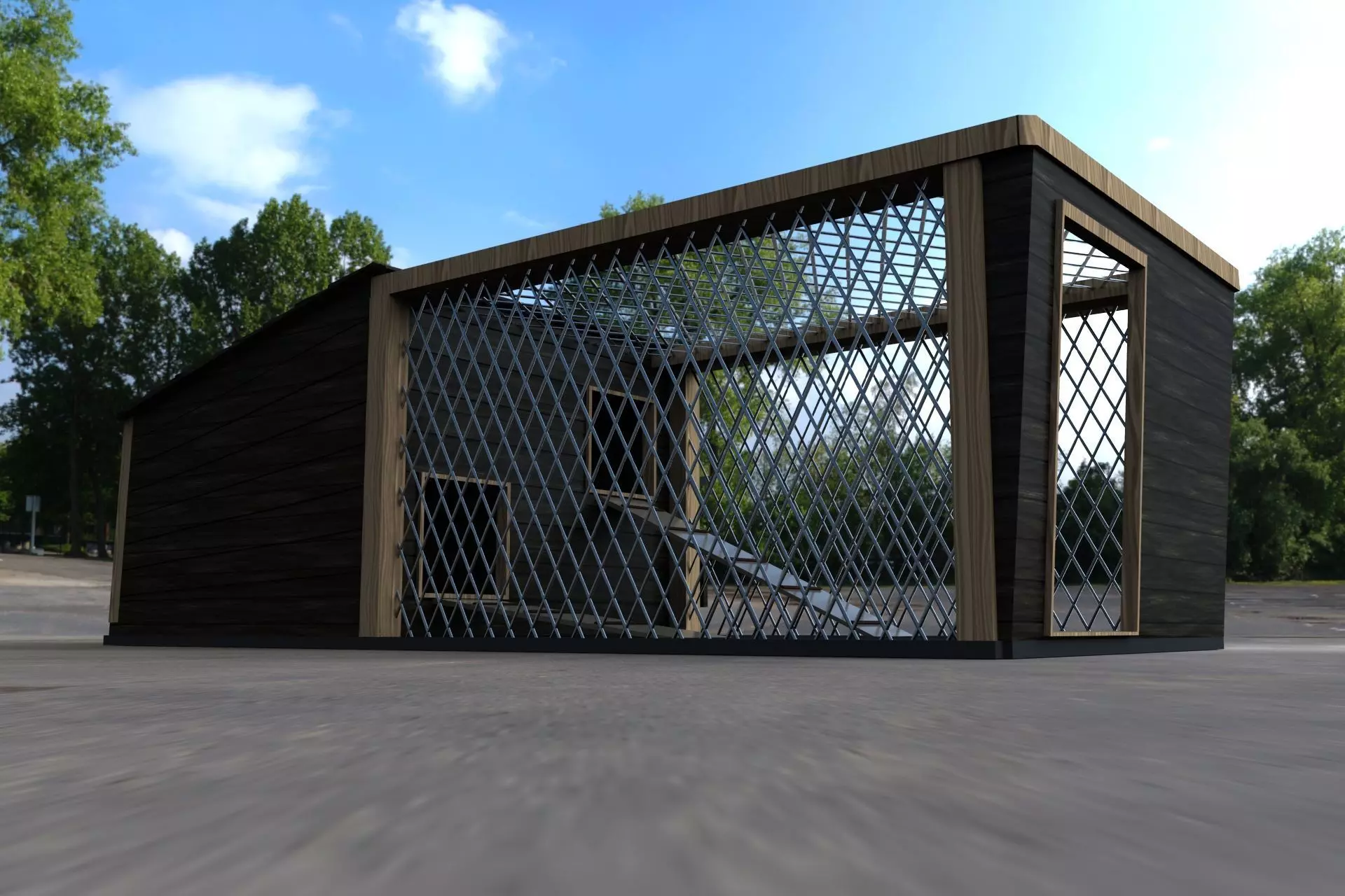 Chicken House Chicken Coop 3D model_0