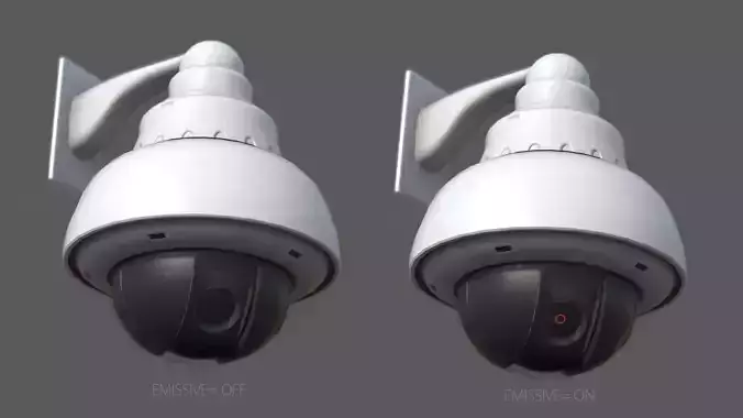 Dome Security Camera Low-poly 3D model