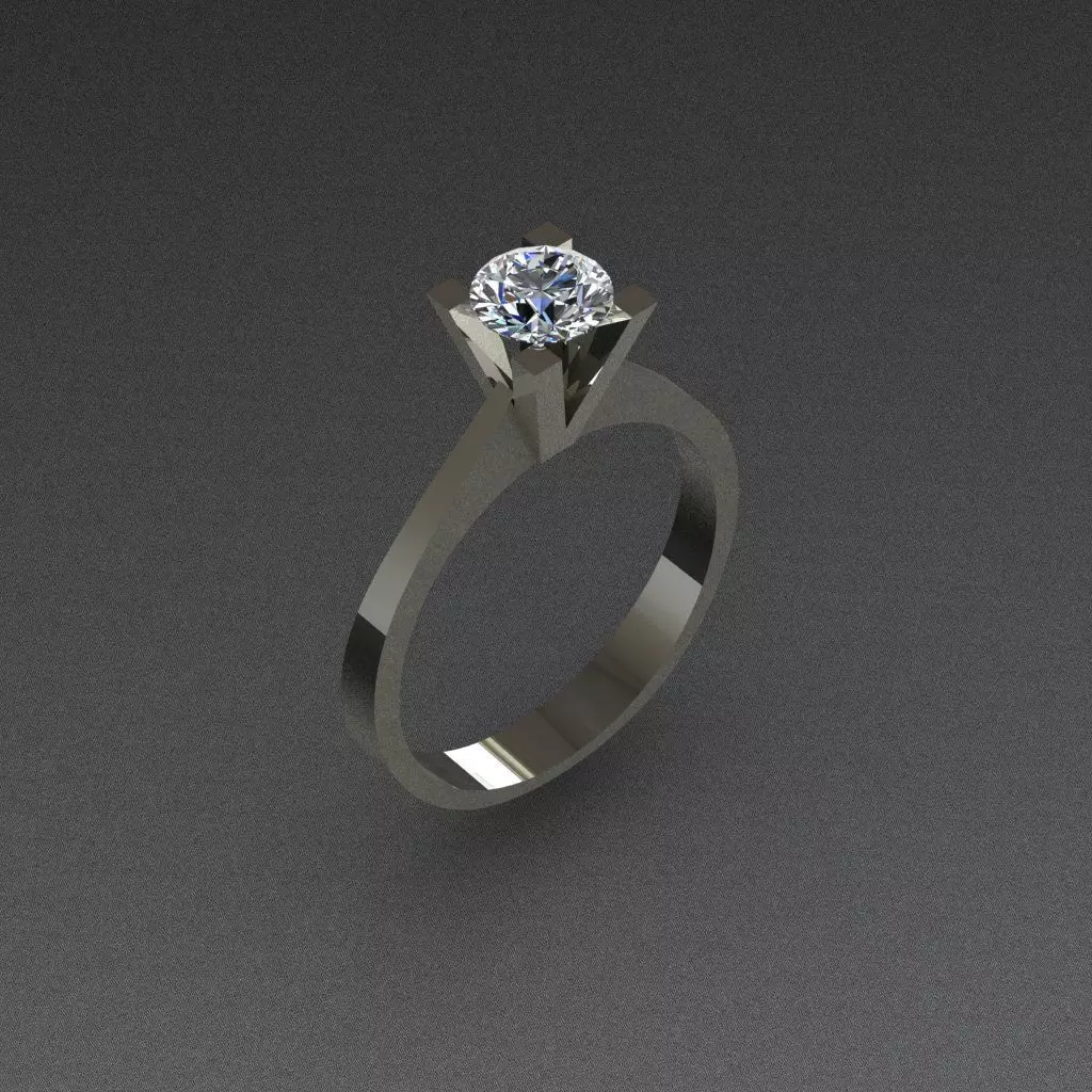 Diamond Engagement Ring 3D print model