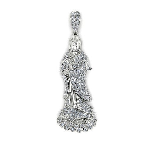 Pendant diamond Buddha 3D print model