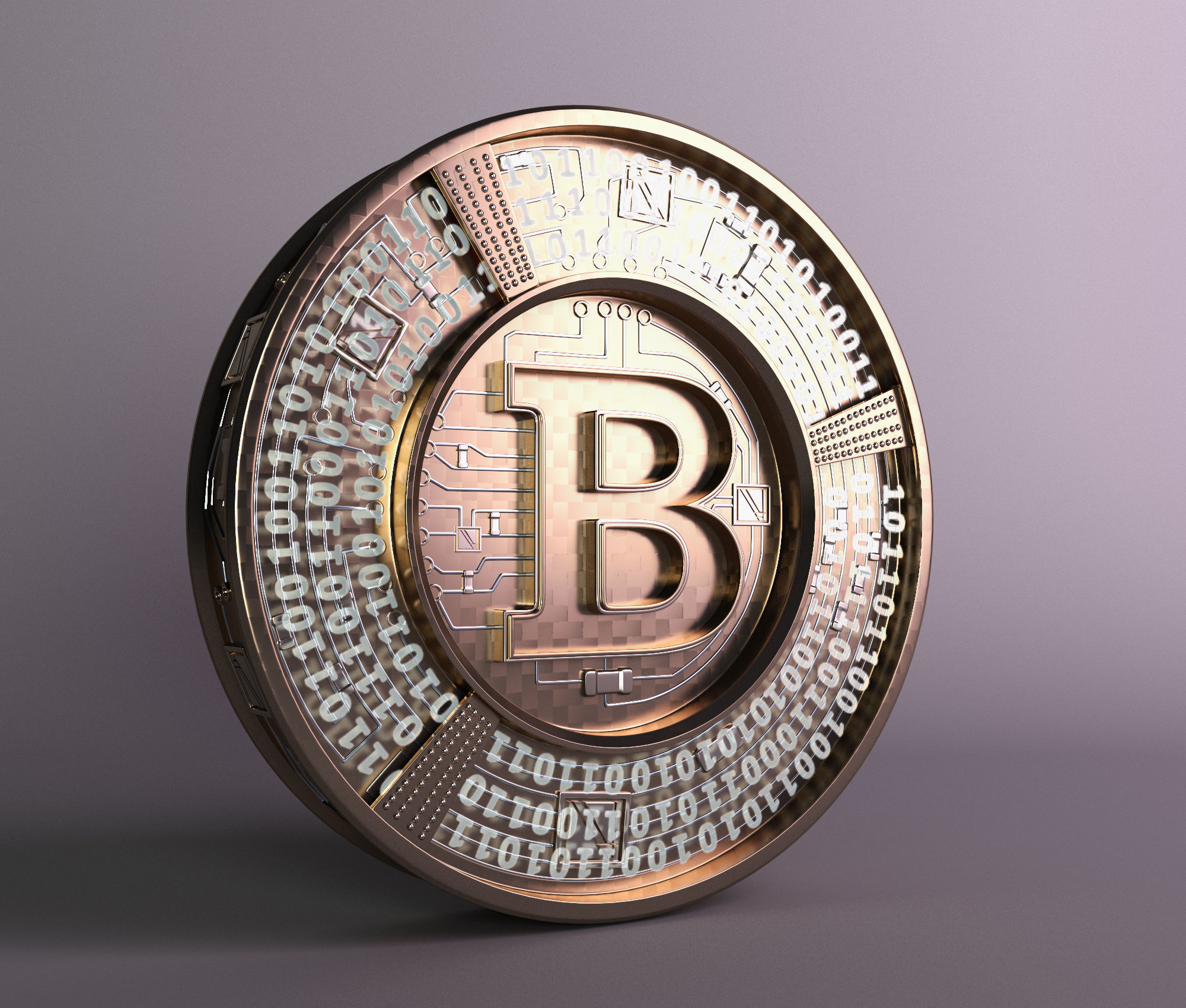 bitcoin  concept 3D model_4