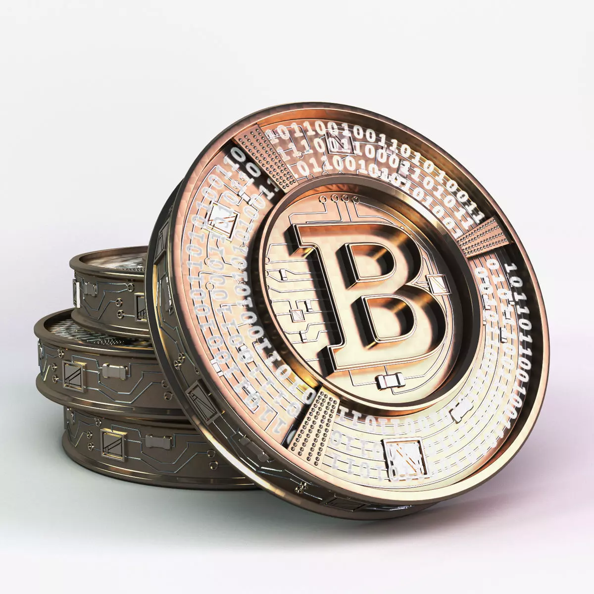 bitcoin  concept 3D model_0