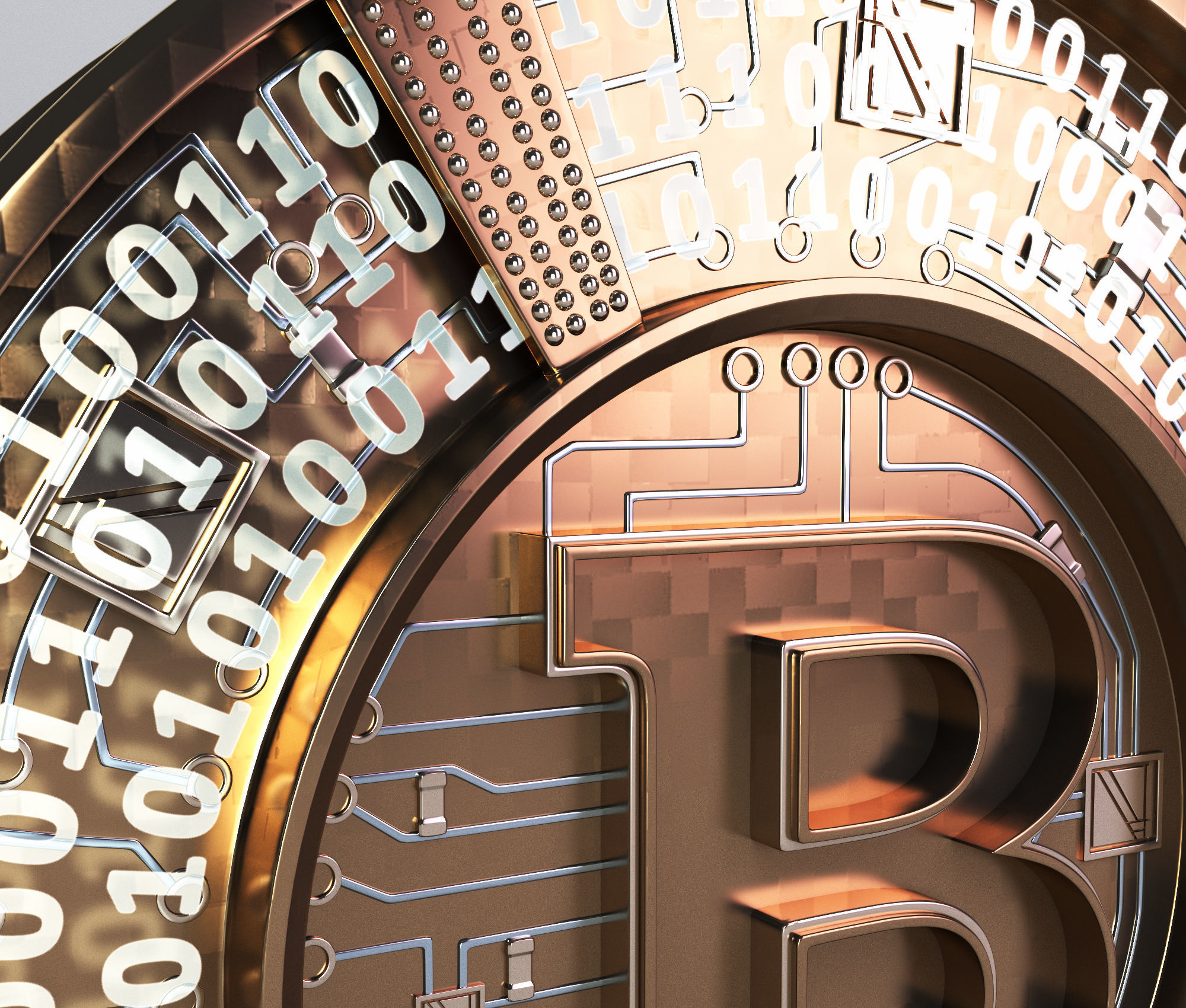 bitcoin  concept 3D model_2