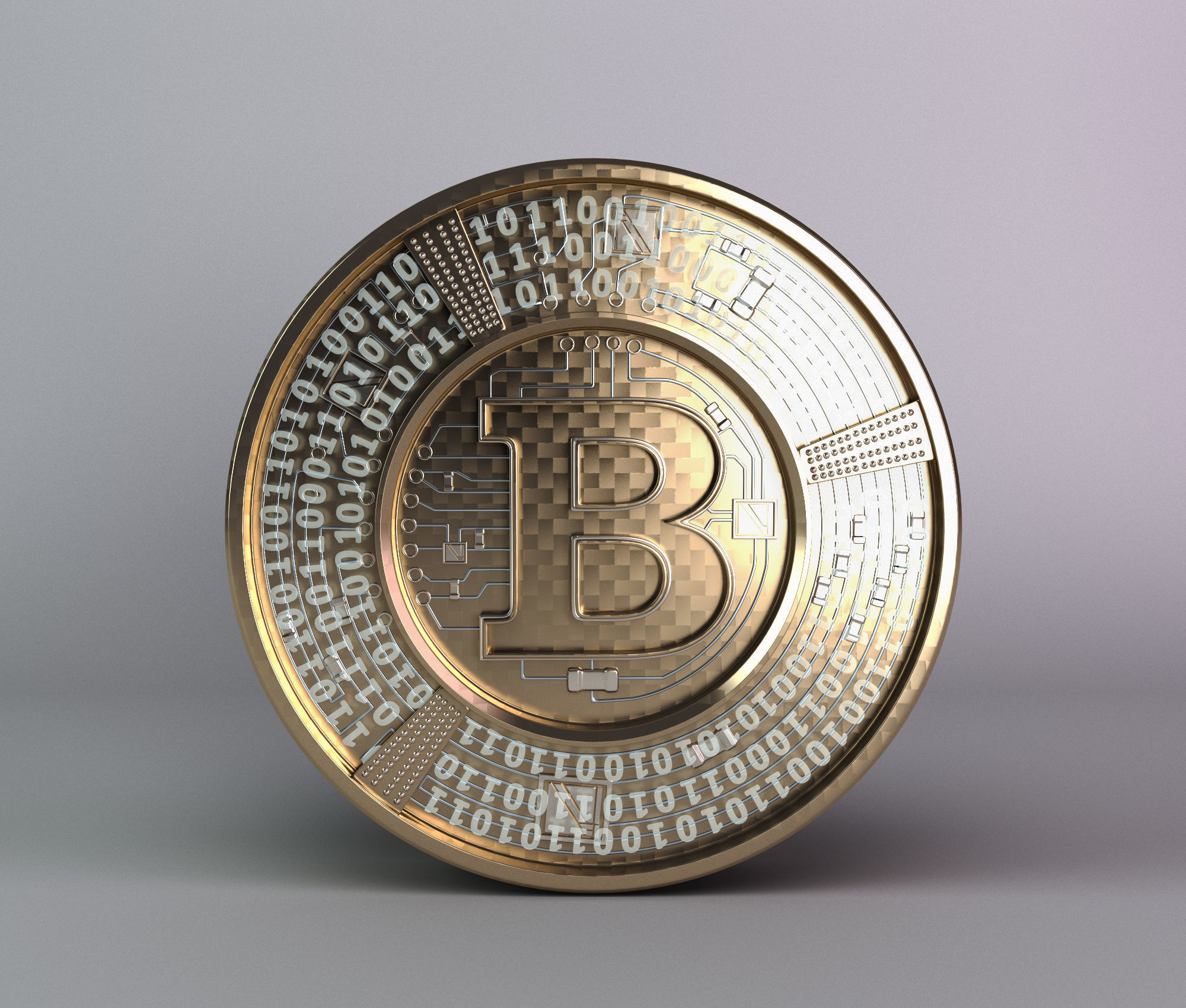 bitcoin  concept 3D model_1