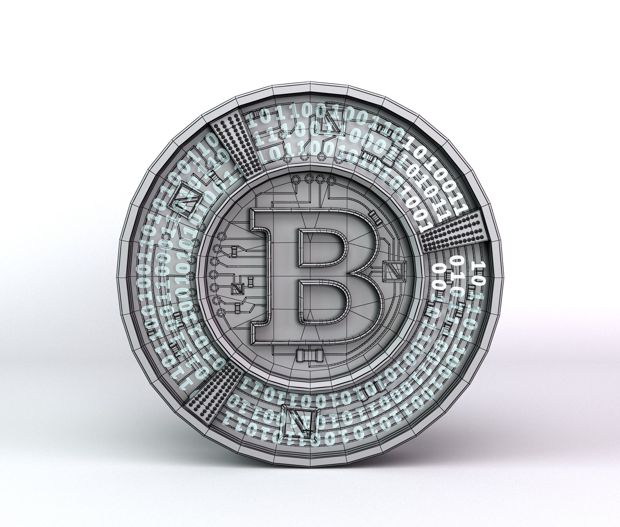 bitcoin  concept 3D model_6