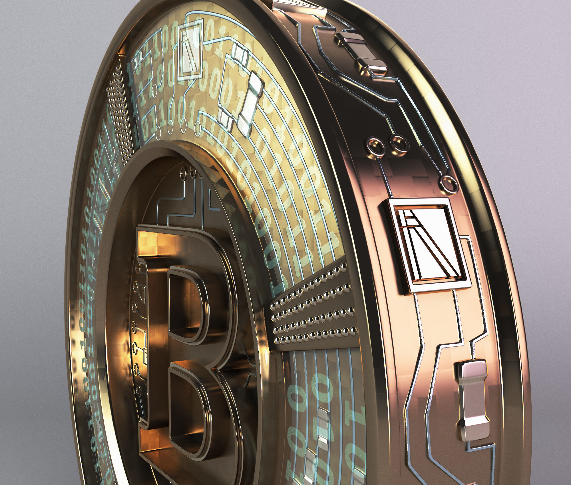 bitcoin  concept 3D model_3
