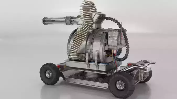 Robat gun Low-poly 3D model