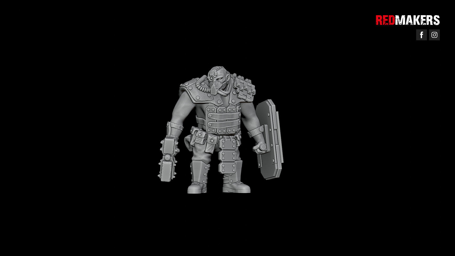 Squad of Abhuman Giants in heavy armor - Imperial Force 3D print model_35