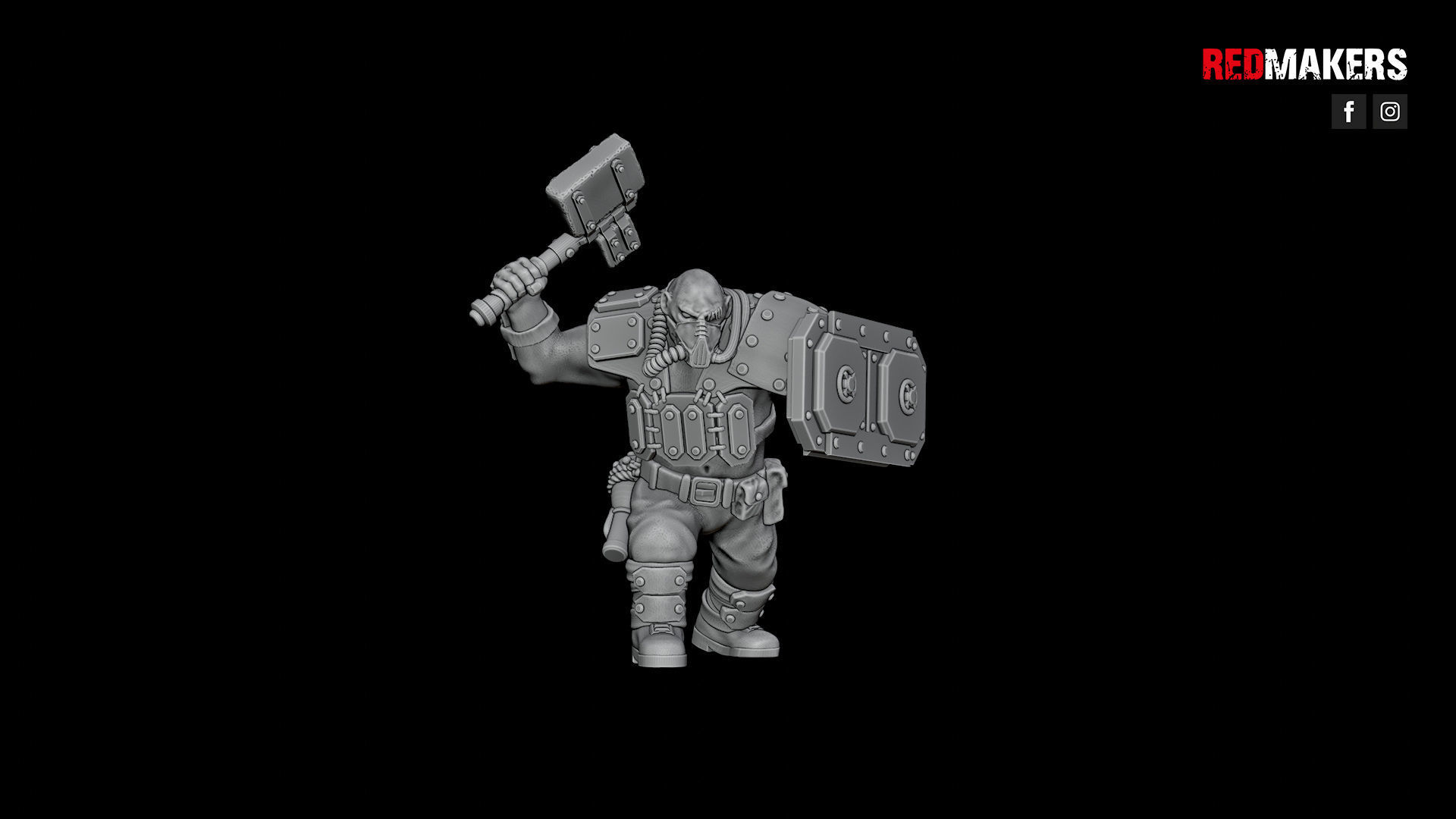 Squad of Abhuman Giants in heavy armor - Imperial Force 3D print model_26