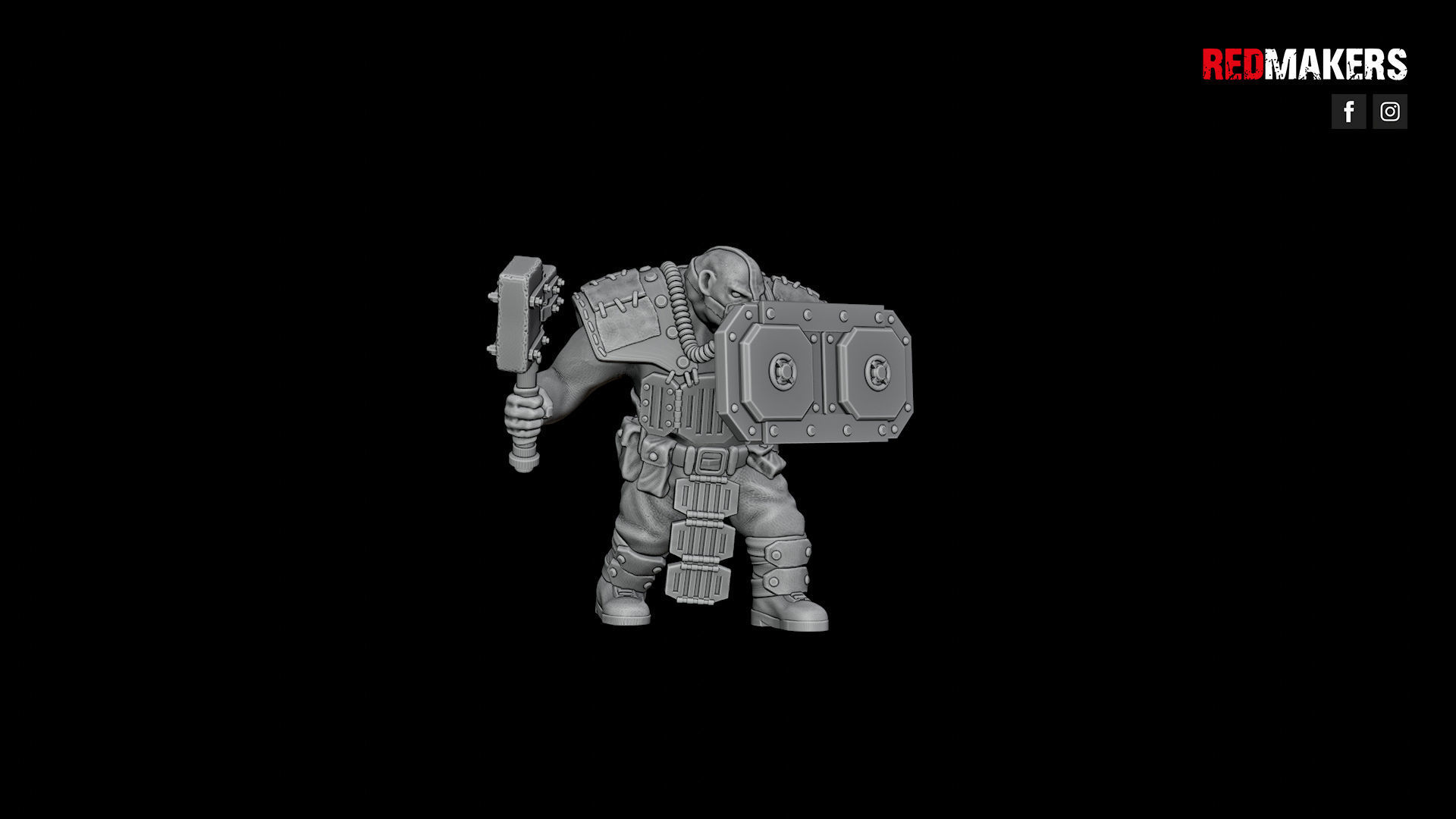Squad of Abhuman Giants in heavy armor - Imperial Force 3D print model_32
