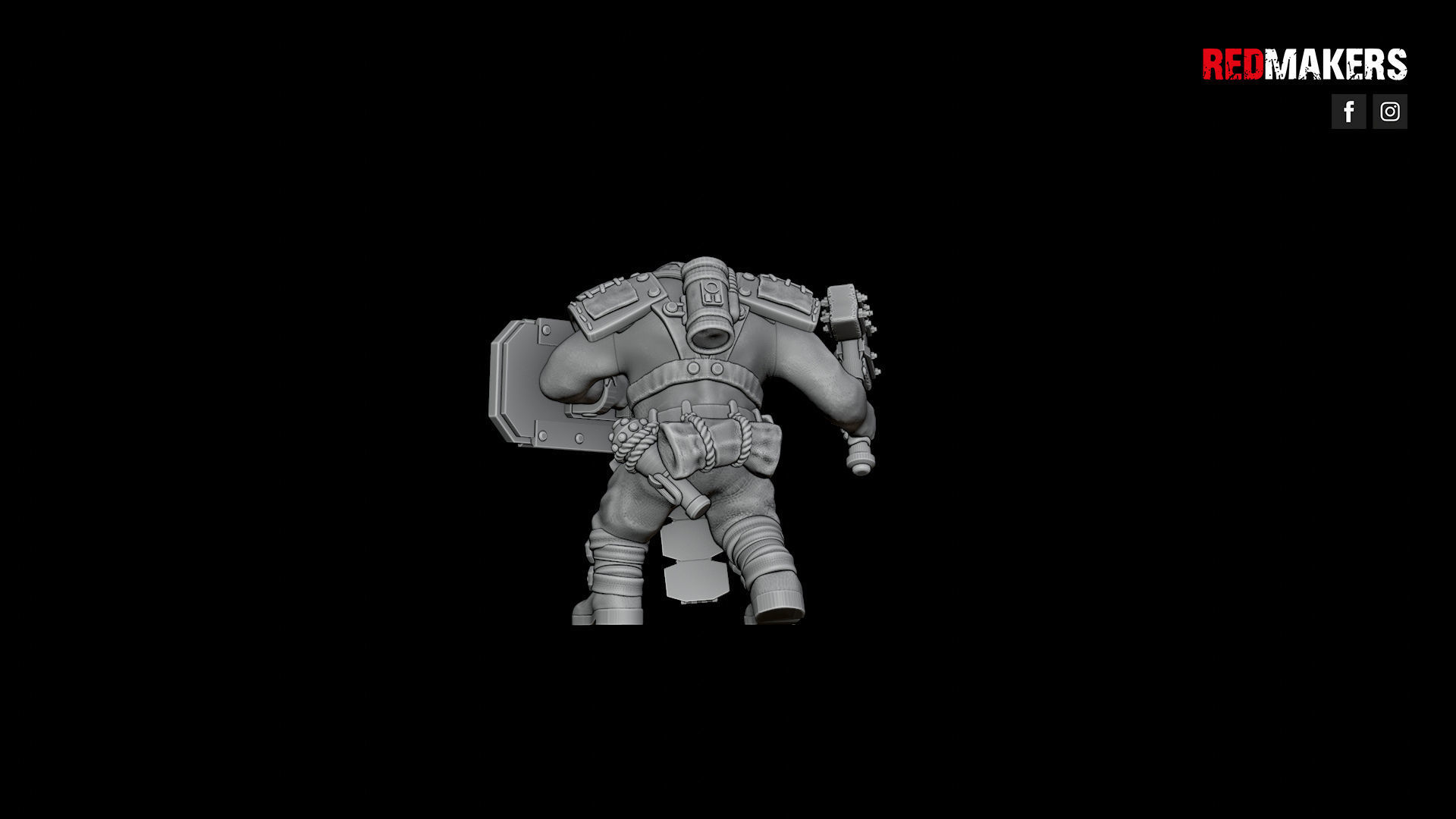 Squad of Abhuman Giants in heavy armor - Imperial Force 3D print model_33