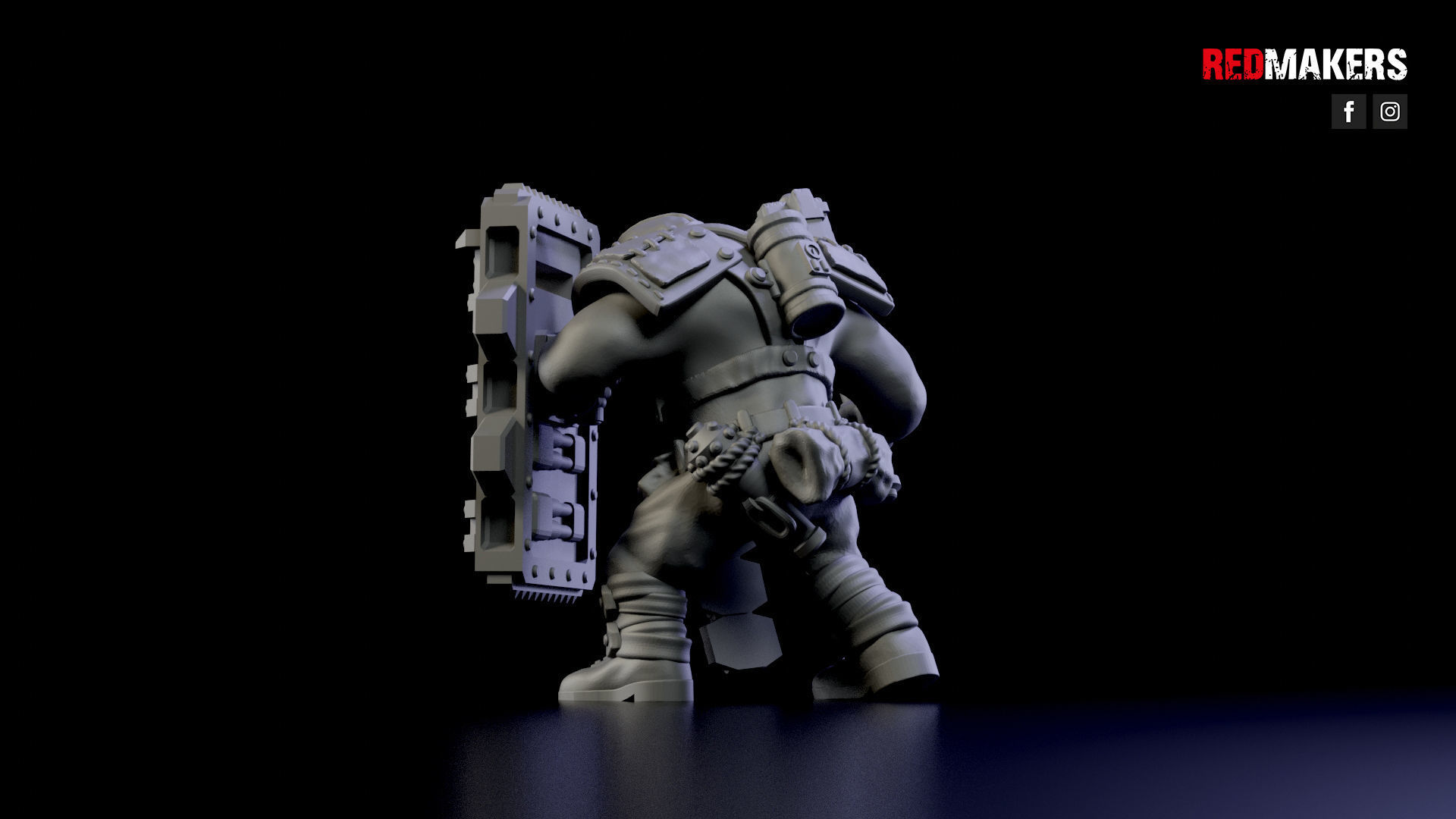 Squad of Abhuman Giants in heavy armor - Imperial Force 3D print model_9
