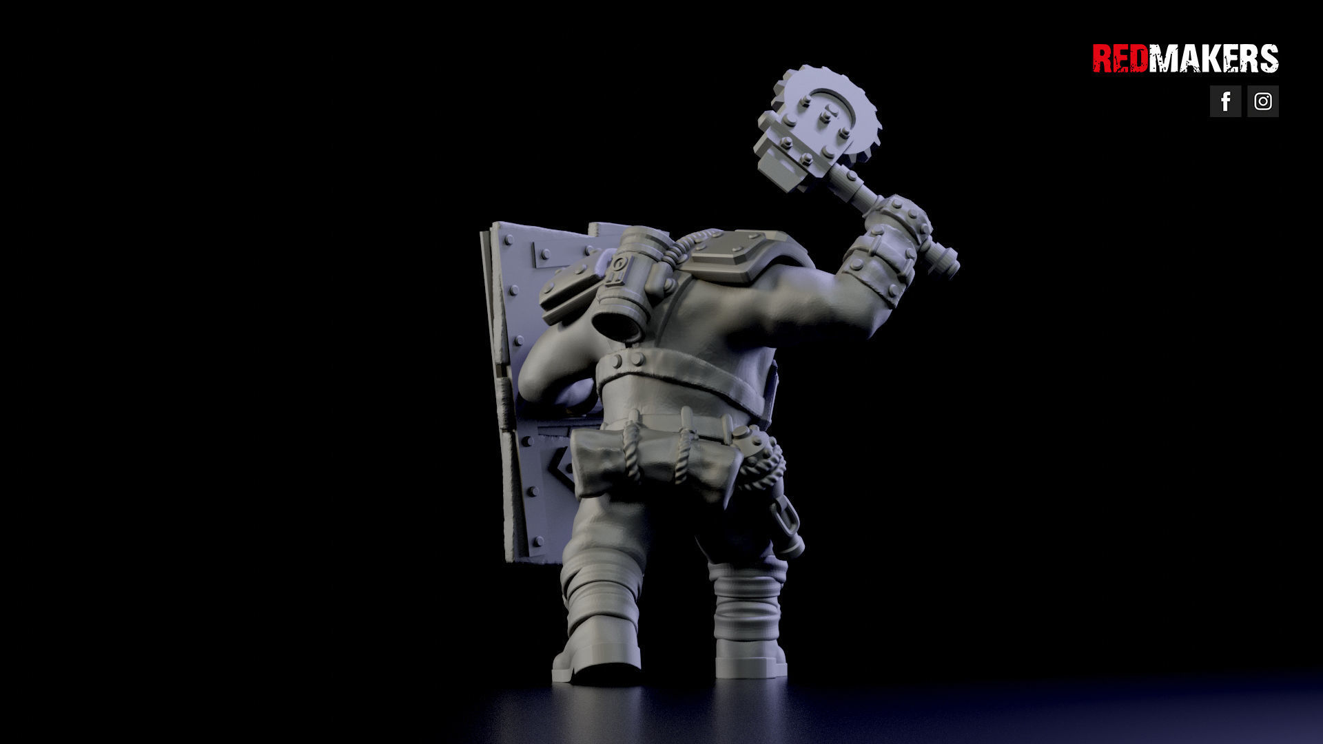 Squad of Abhuman Giants in heavy armor - Imperial Force 3D print model_13