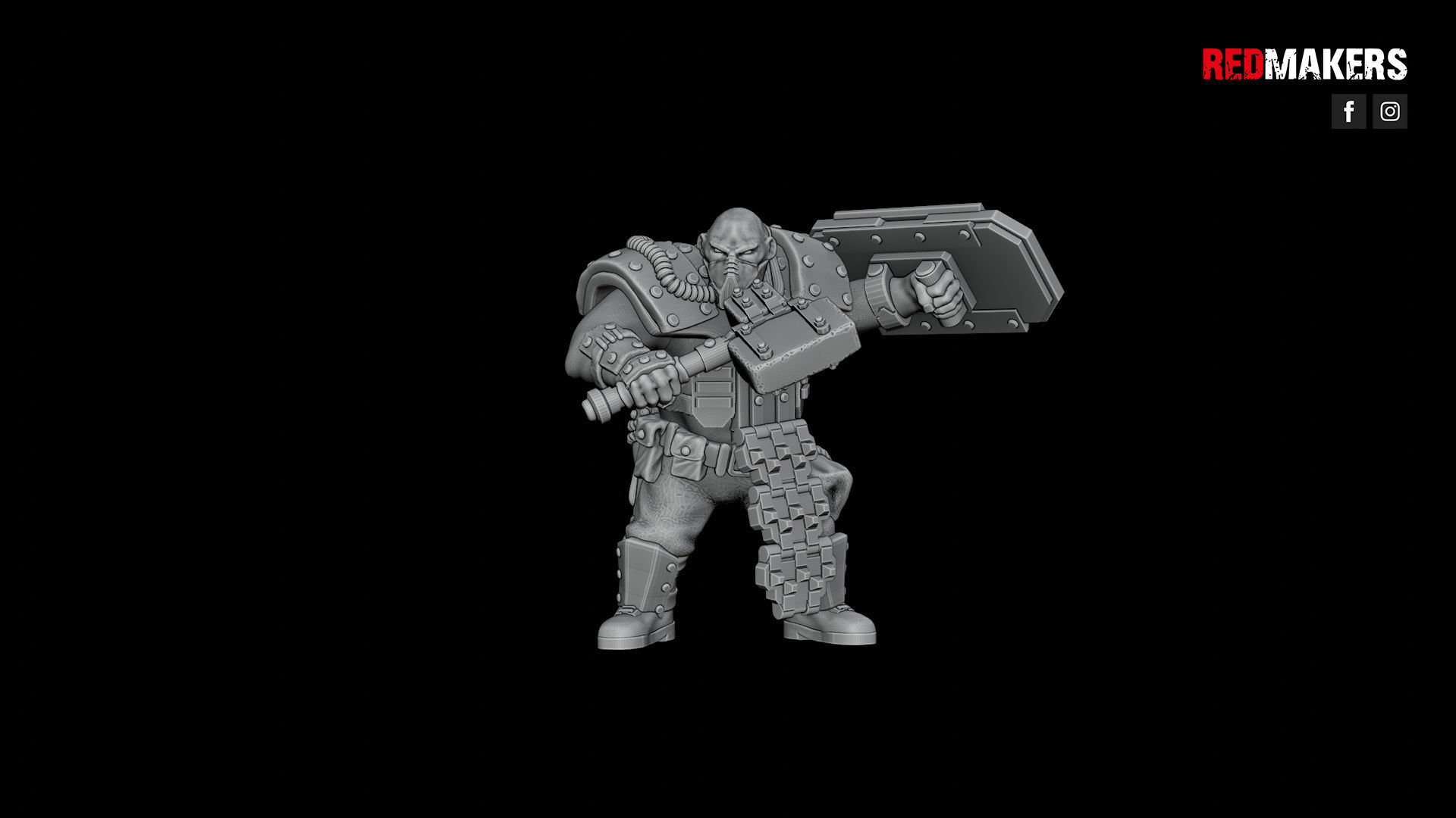 Squad of Abhuman Giants in heavy armor - Imperial Force 3D print model_29