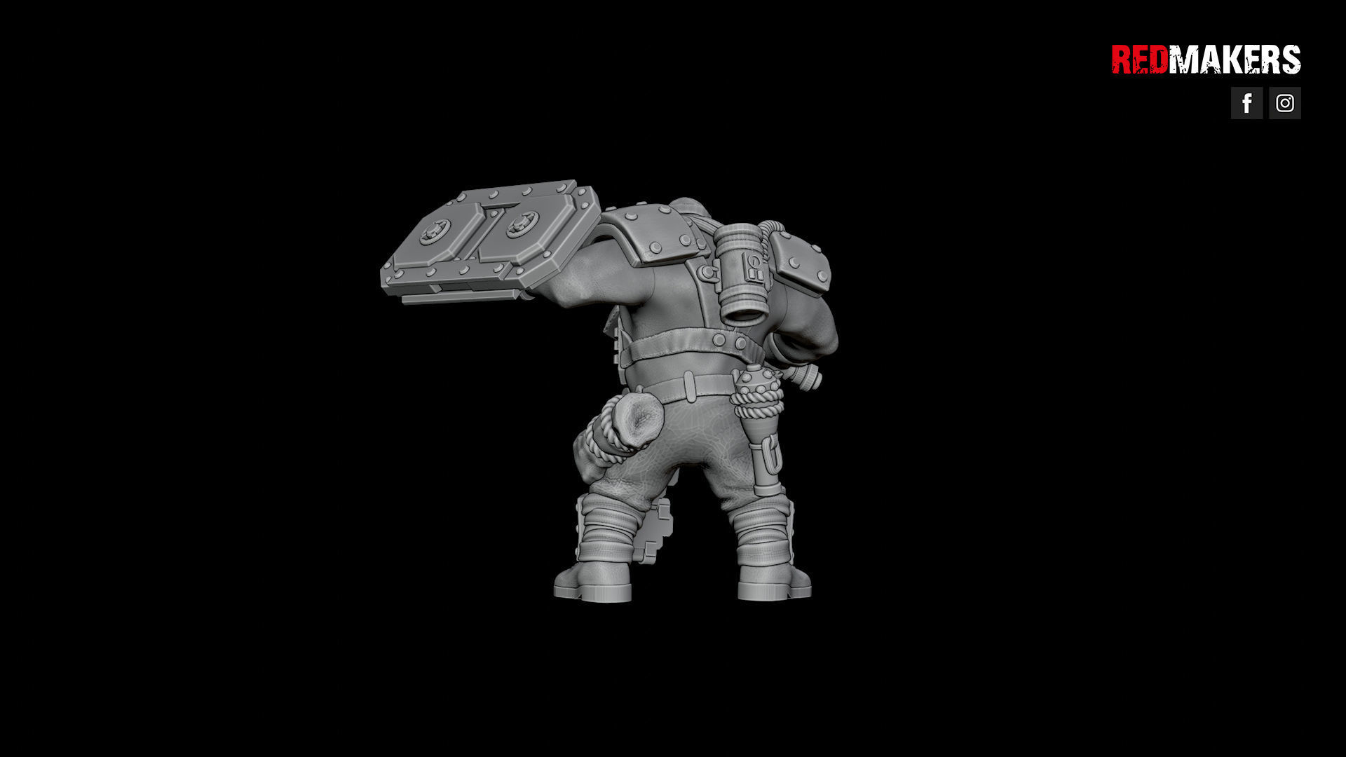 Squad of Abhuman Giants in heavy armor - Imperial Force 3D print model_30