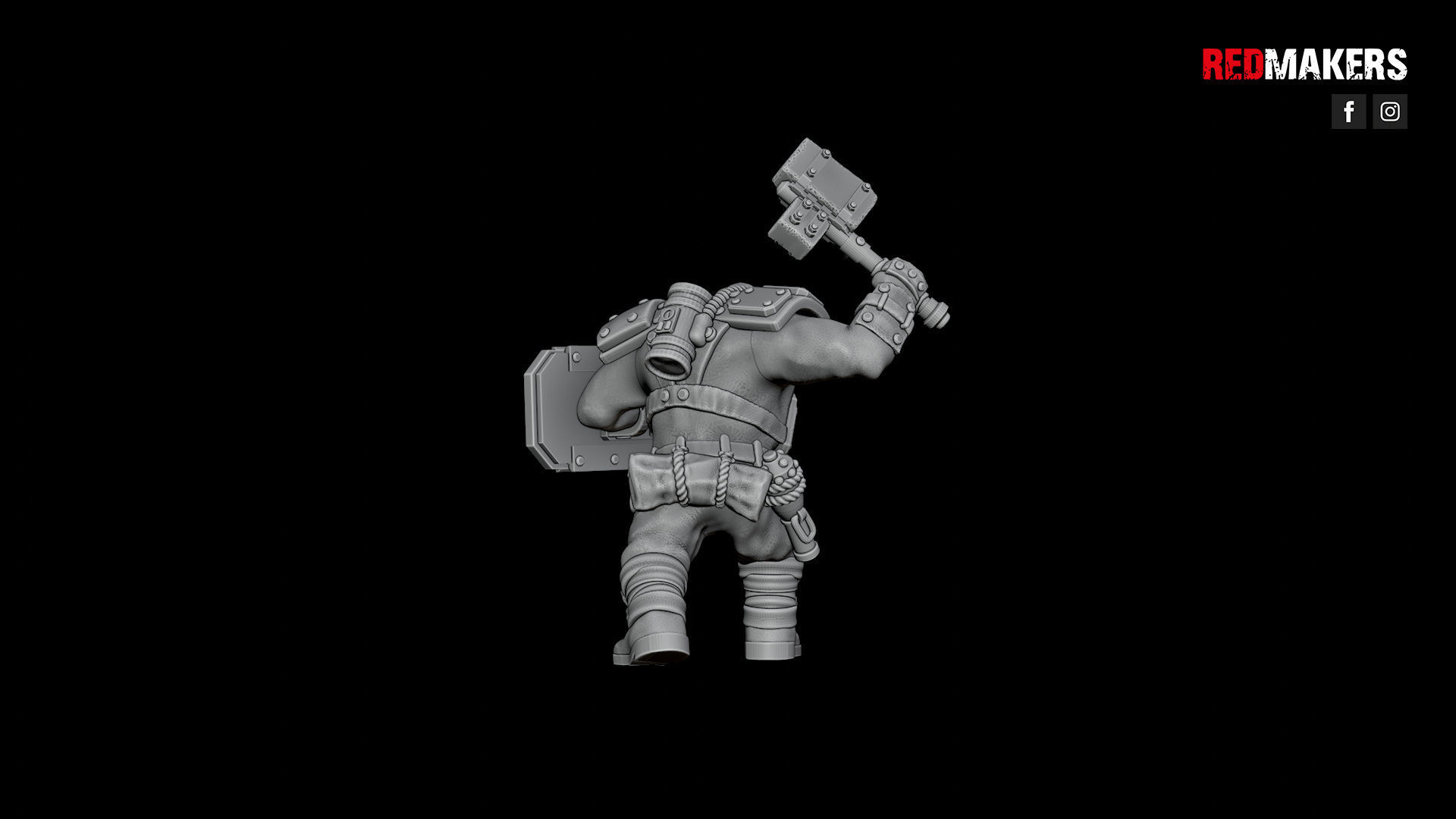 Squad of Abhuman Giants in heavy armor - Imperial Force 3D print model_27