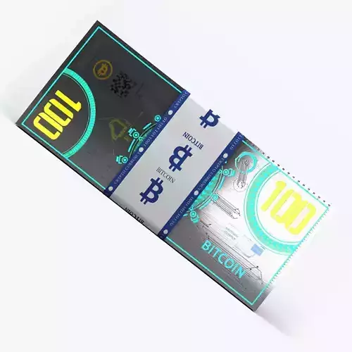 bitcoin bill concept 3D model