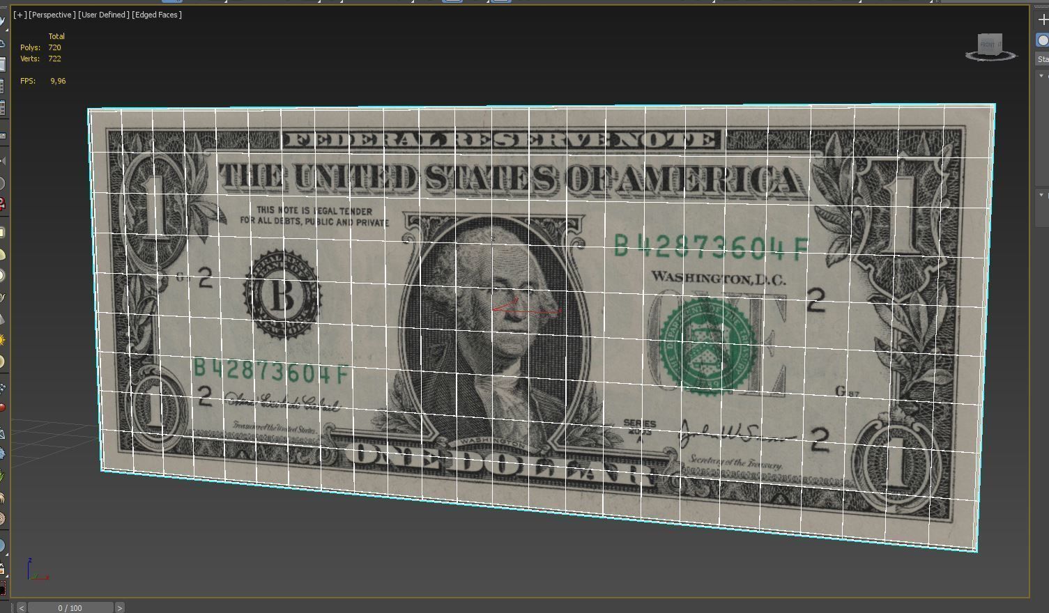 Set of dollar bills 3D model_13