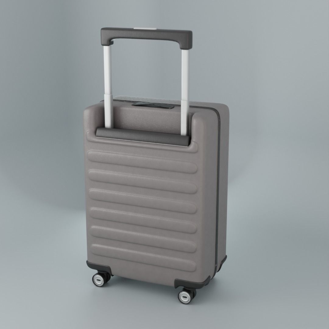 Travel Suitcase Grey London Free 3D model_3