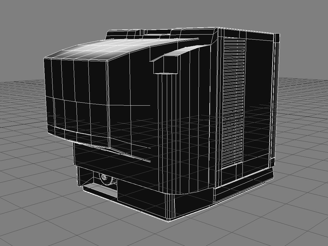 CRT TV 3D Model Low-poly 3D model_4