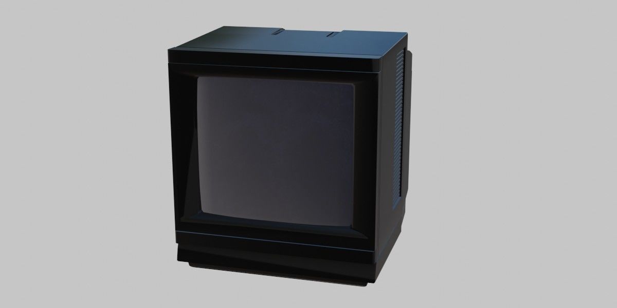 CRT TV 3D Model Low-poly 3D model_22