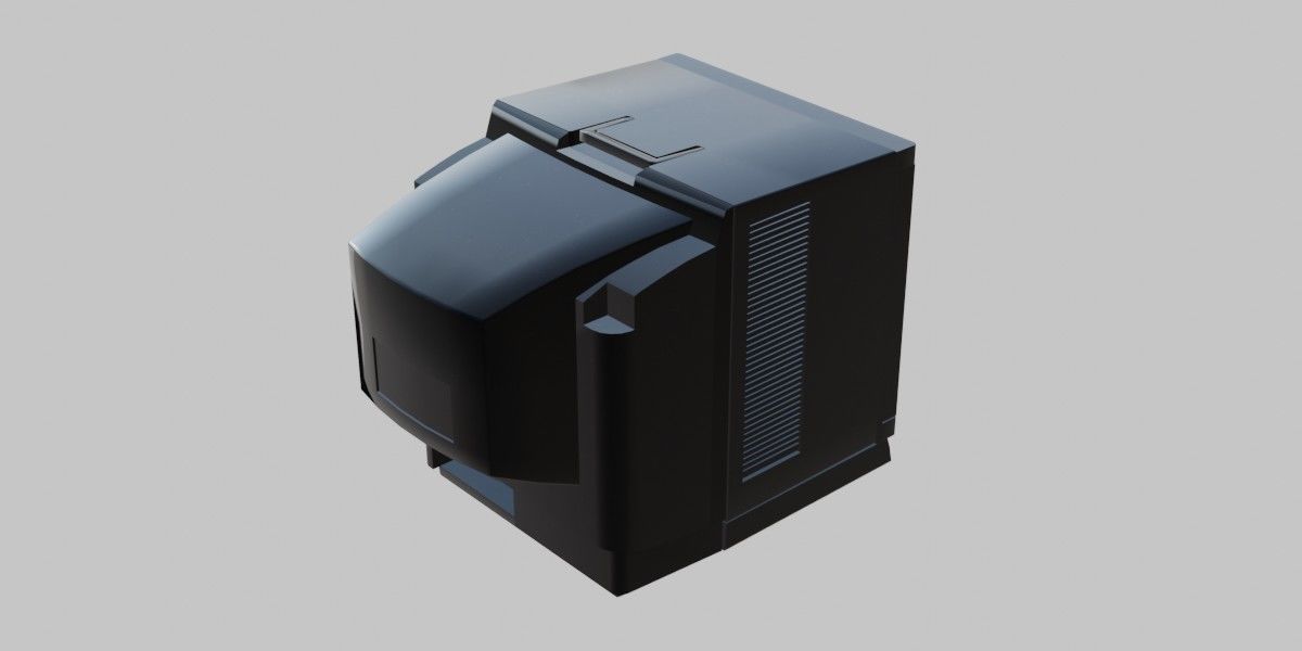 CRT TV 3D Model Low-poly 3D model_24