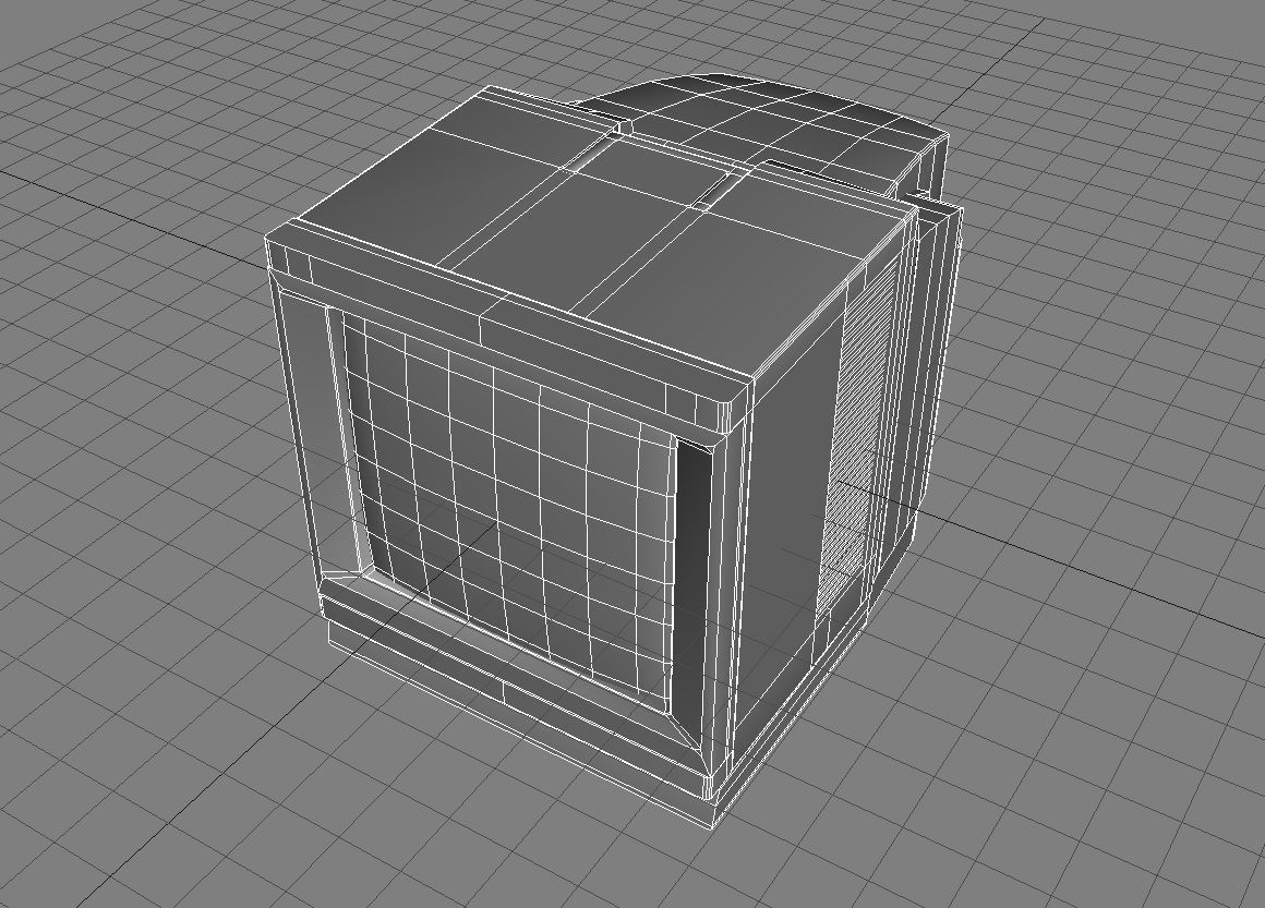 CRT TV 3D Model Low-poly 3D model_10