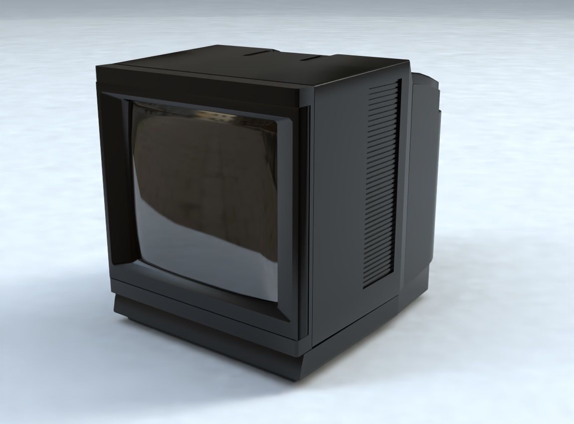 CRT TV 3D Model Low-poly 3D model_12