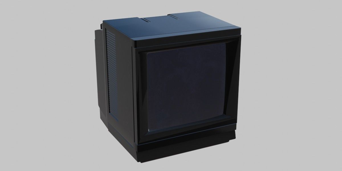 CRT TV 3D Model Low-poly 3D model_21