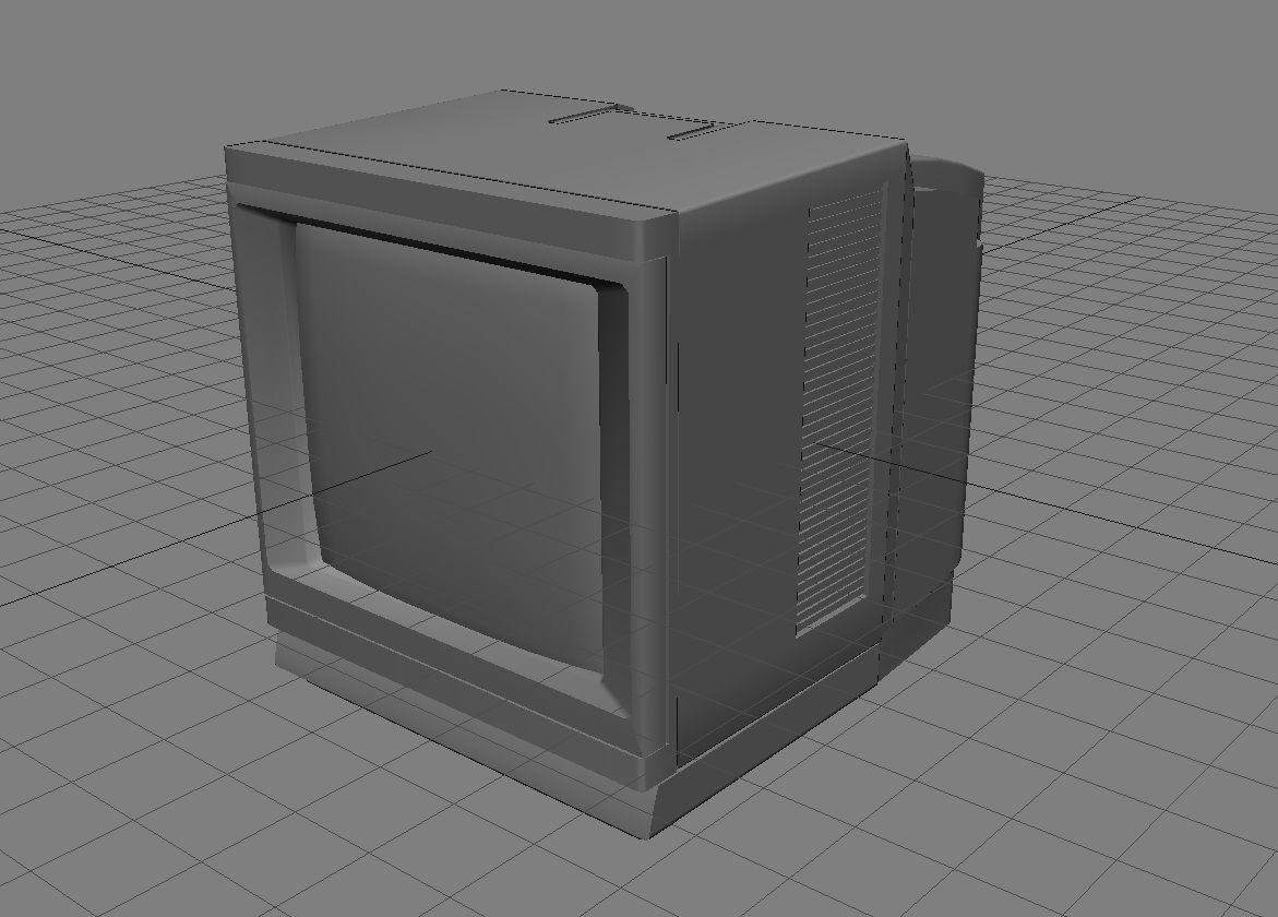 CRT TV 3D Model Low-poly 3D model_19