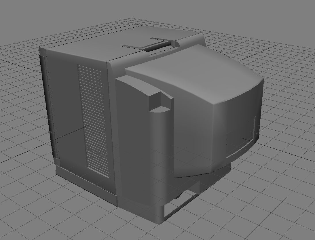 CRT TV 3D Model Low-poly 3D model_17