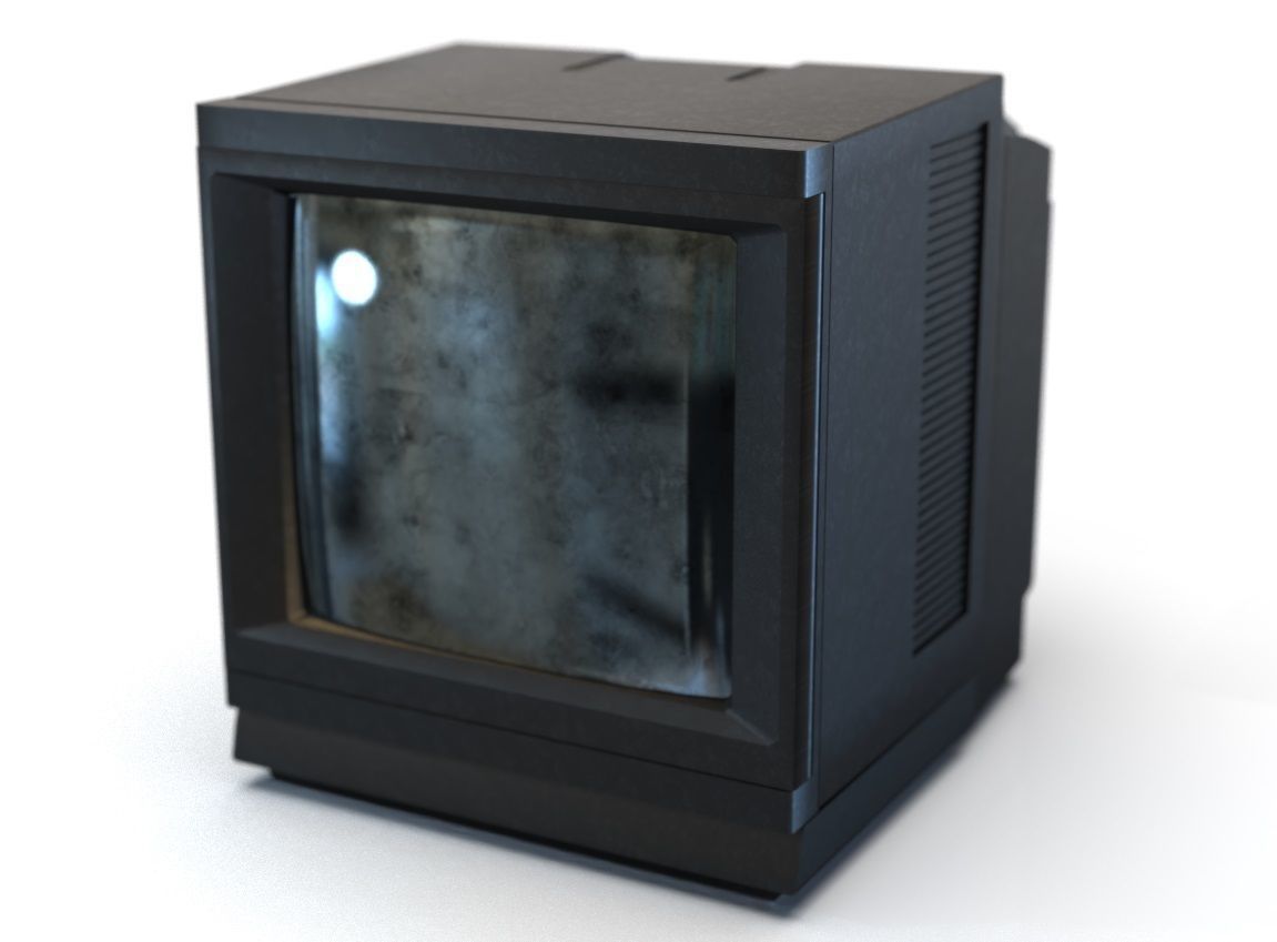 CRT TV 3D Model Low-poly 3D model_1