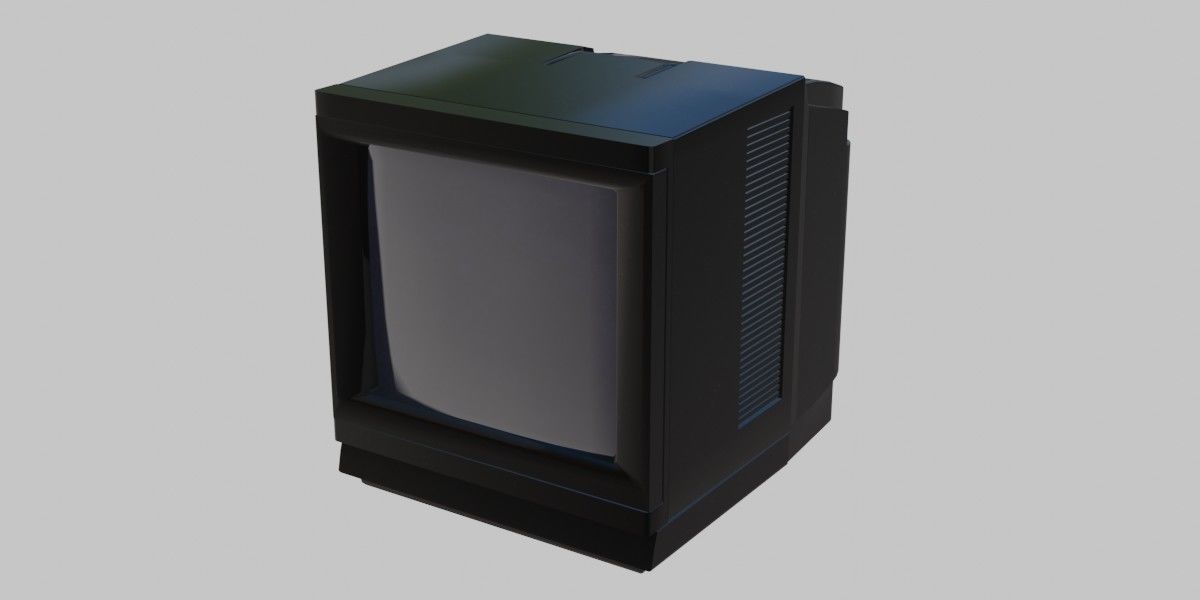 CRT TV 3D Model Low-poly 3D model_8