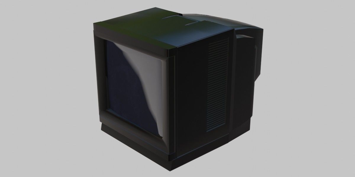 CRT TV 3D Model Low-poly 3D model_25