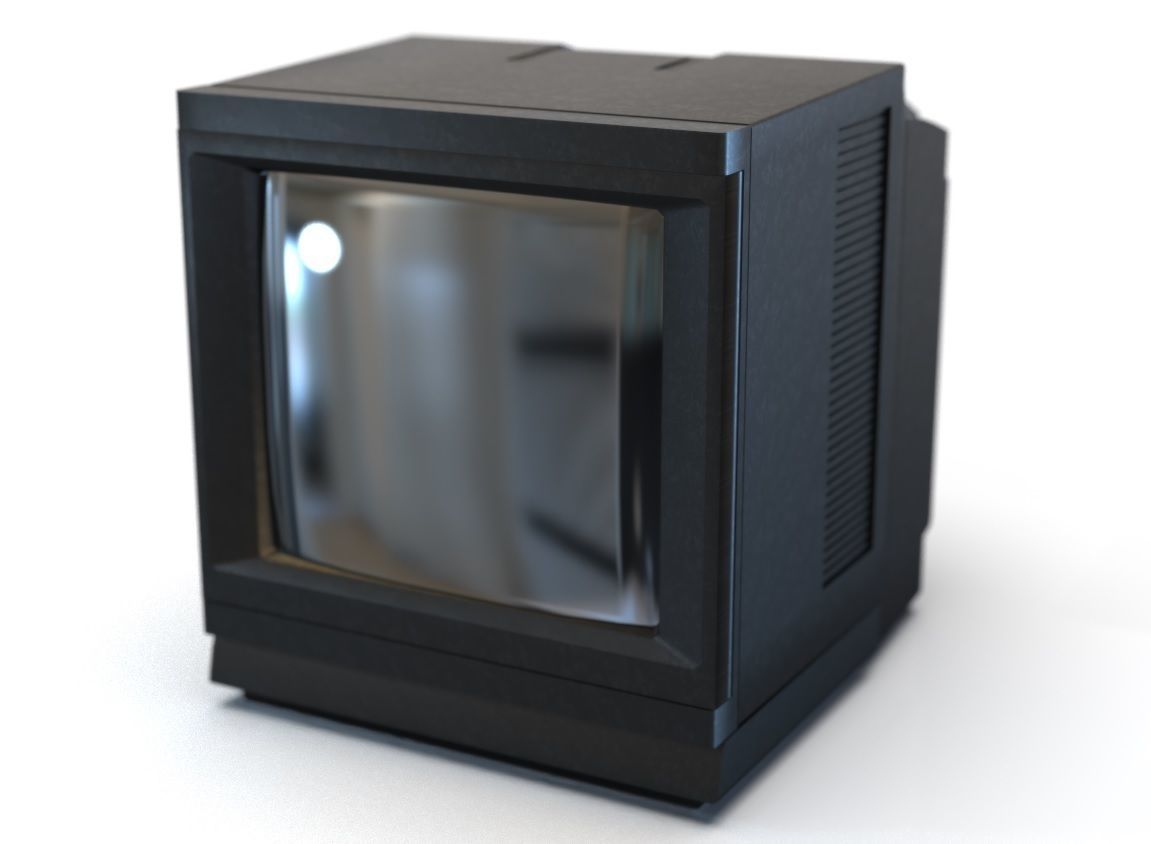 CRT TV 3D Model Low-poly 3D model_28