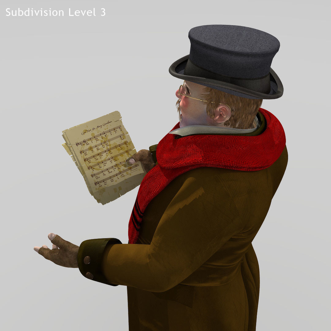 Victorian Man 1 - five in one - Low Poly Low-poly 3D model_22