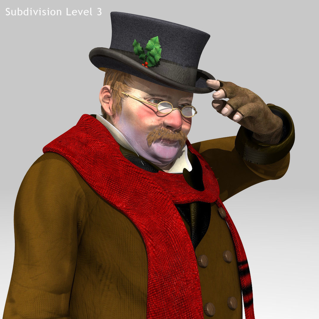 Victorian Man 1 - five in one - Low Poly Low-poly 3D model_17