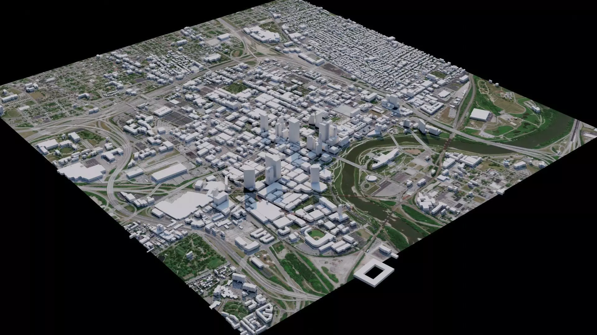 Columbus City - USA 3D model_0