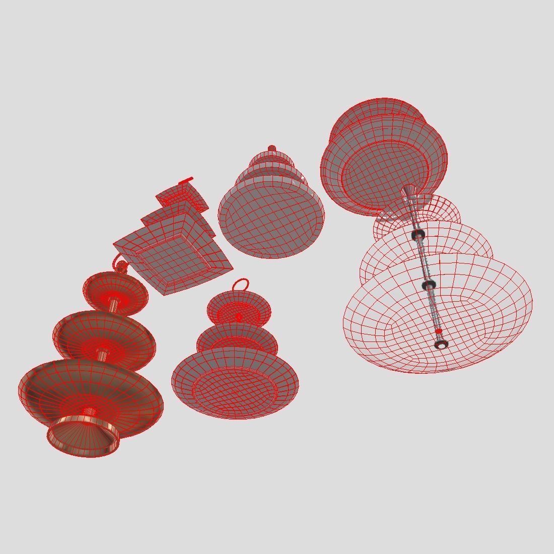 Etagere Pack Low-poly 3D model_10