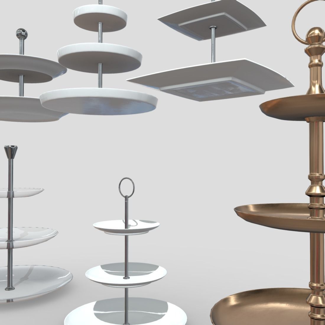 Etagere Pack Low-poly 3D model_13