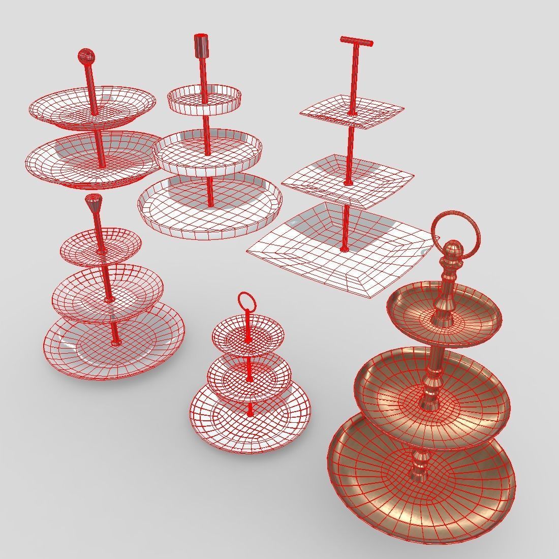 Etagere Pack Low-poly 3D model_6