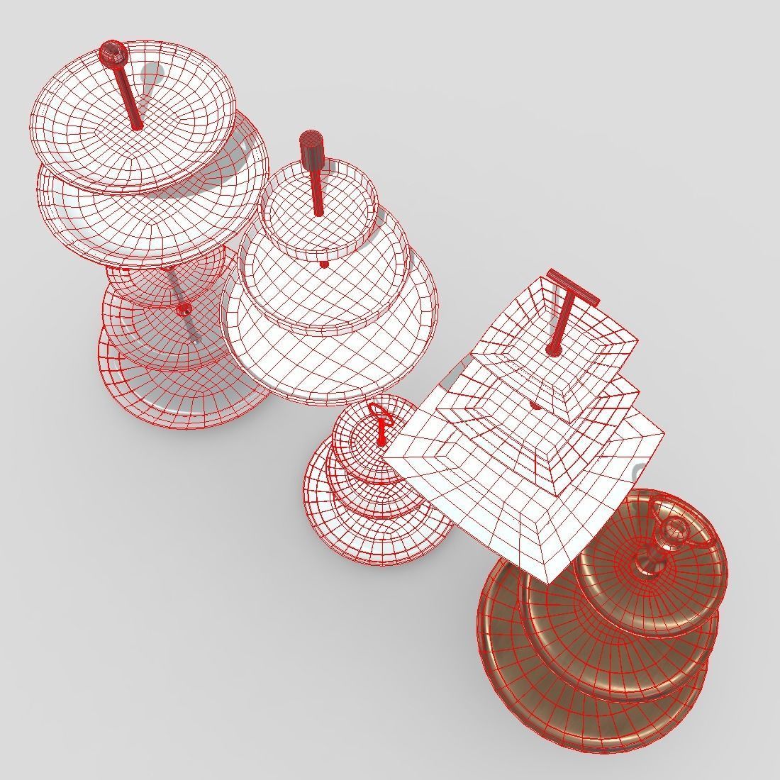 Etagere Pack Low-poly 3D model_8