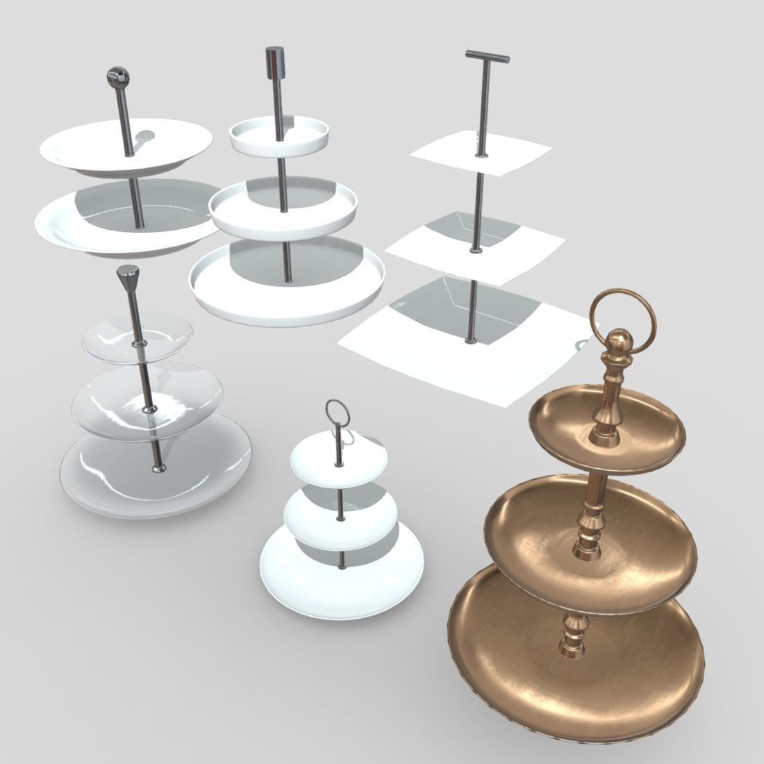 Etagere Pack Low-poly 3D model_5