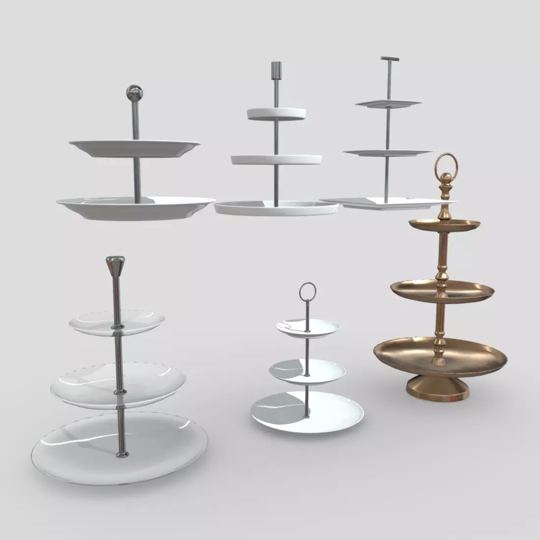 Etagere Pack Low-poly 3D model_0