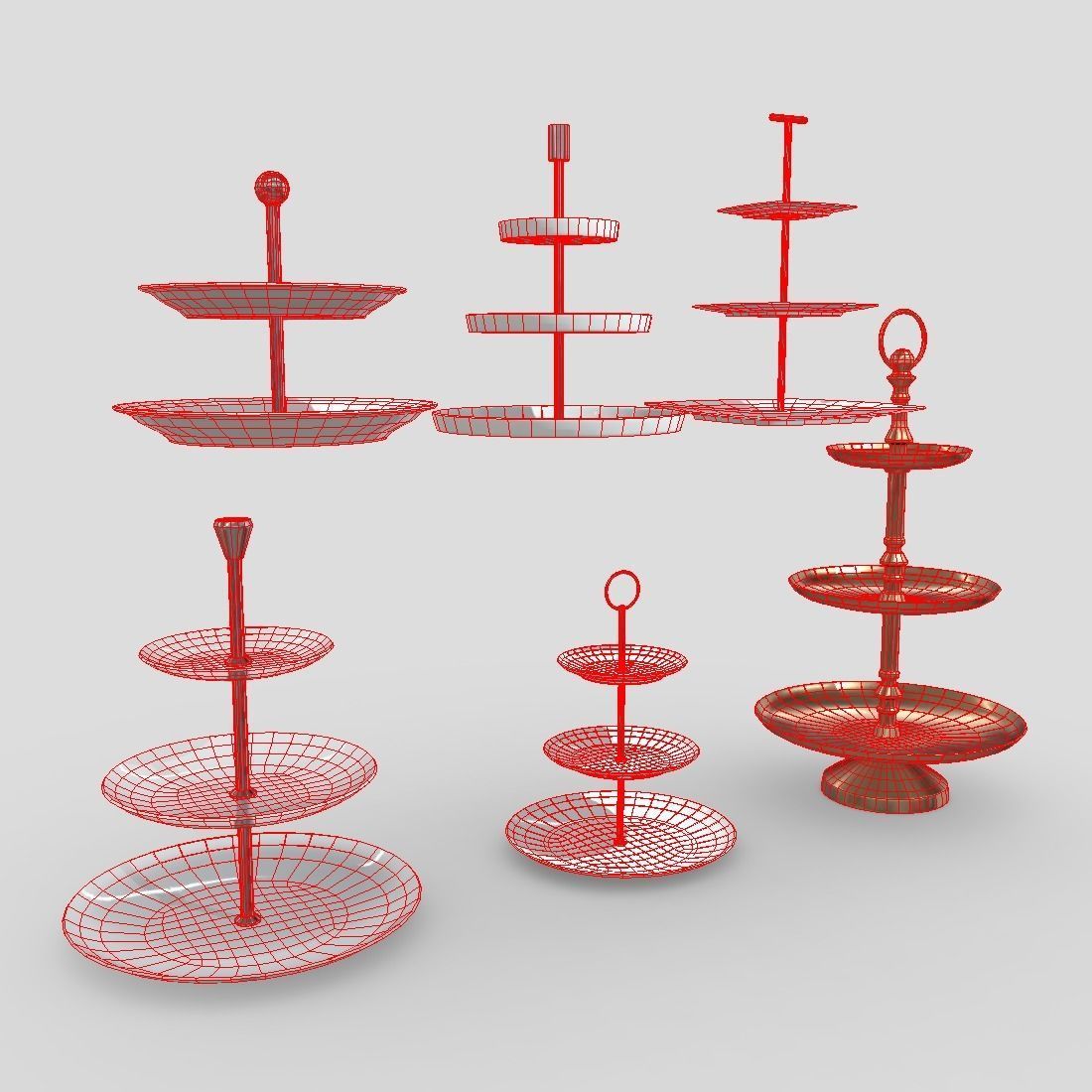 Etagere Pack Low-poly 3D model_2