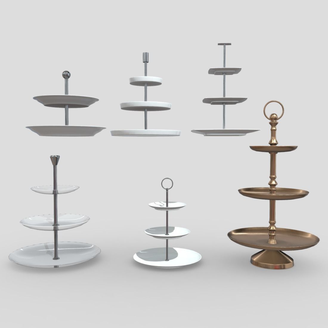 Etagere Pack Low-poly 3D model_3
